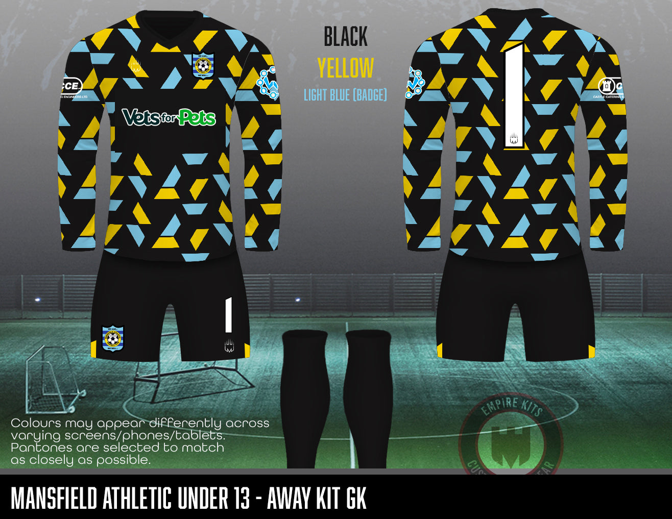 Mansfield Athletic - Away GK kit (U13)