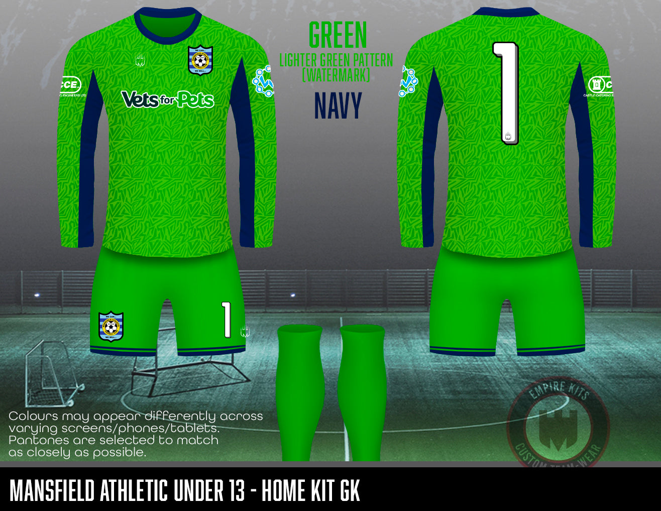 Mansfield Athletic - Home GK kit (U13)
