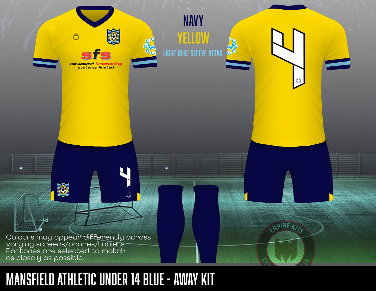 Mansfield Athletic - Away outfield kit (U14 black)