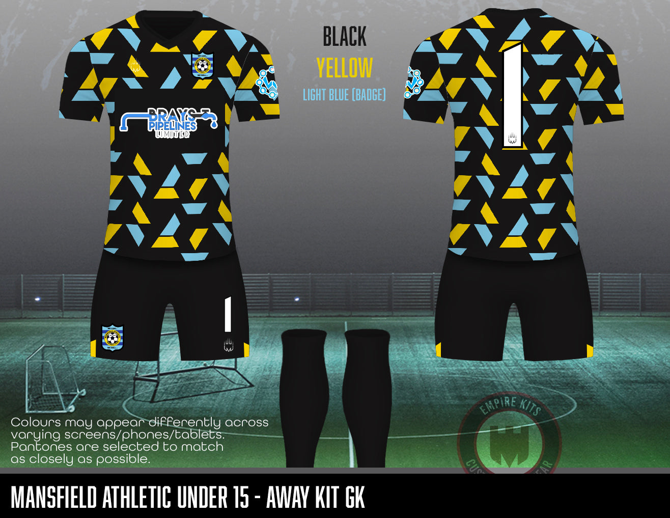 Mansfield Athletic - Away GK kit (U15)