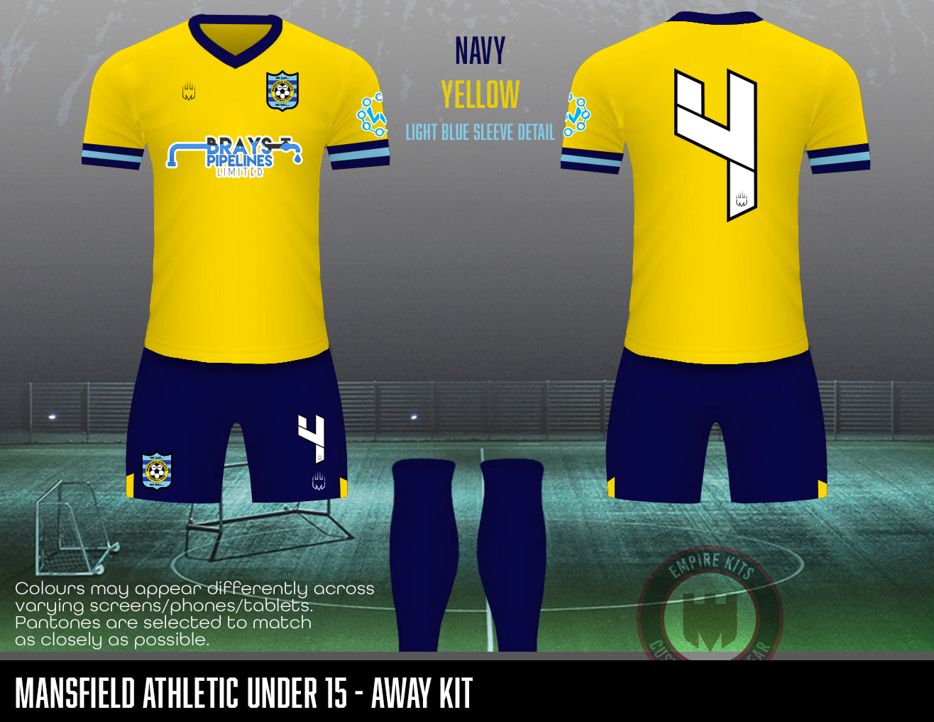 Mansfield Athletic - Away Outfield kit (U15)
