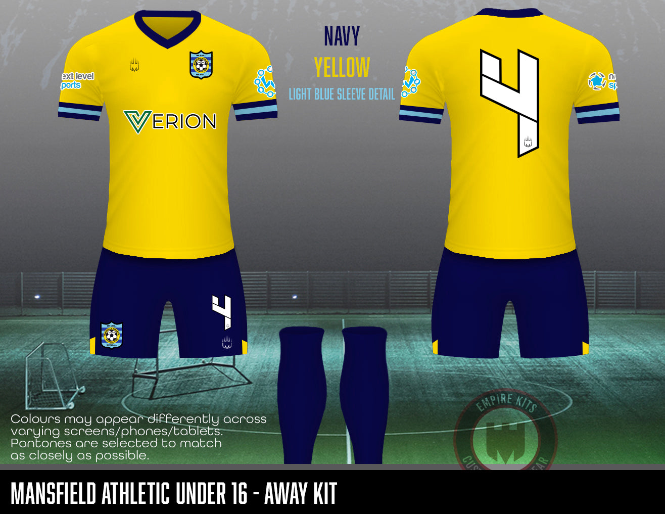 Mansfield Athletic - Away outfield kit (U16)