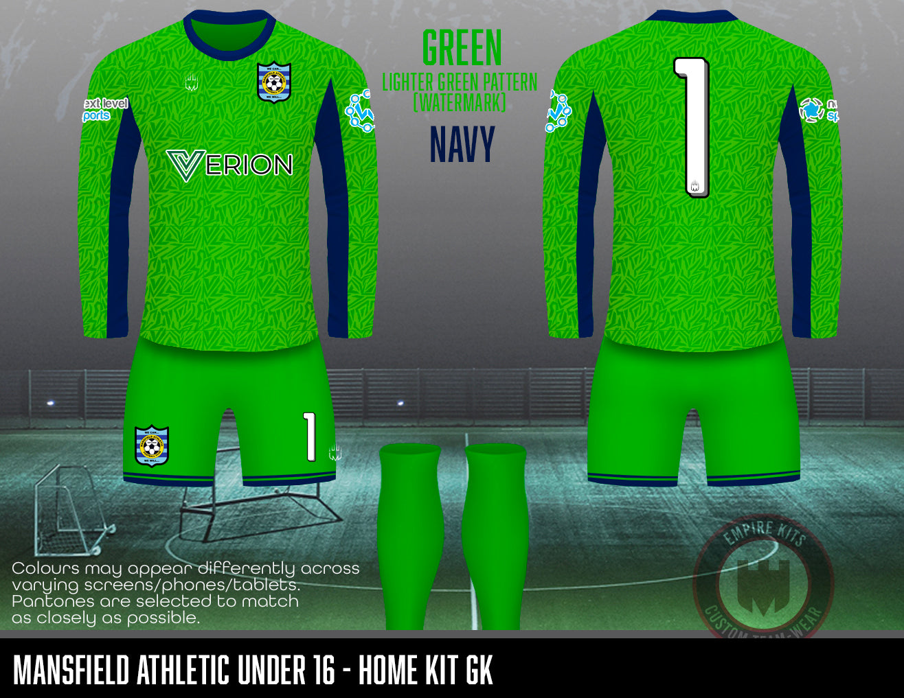 Mansfield Athletic - Home GK kit (U16)