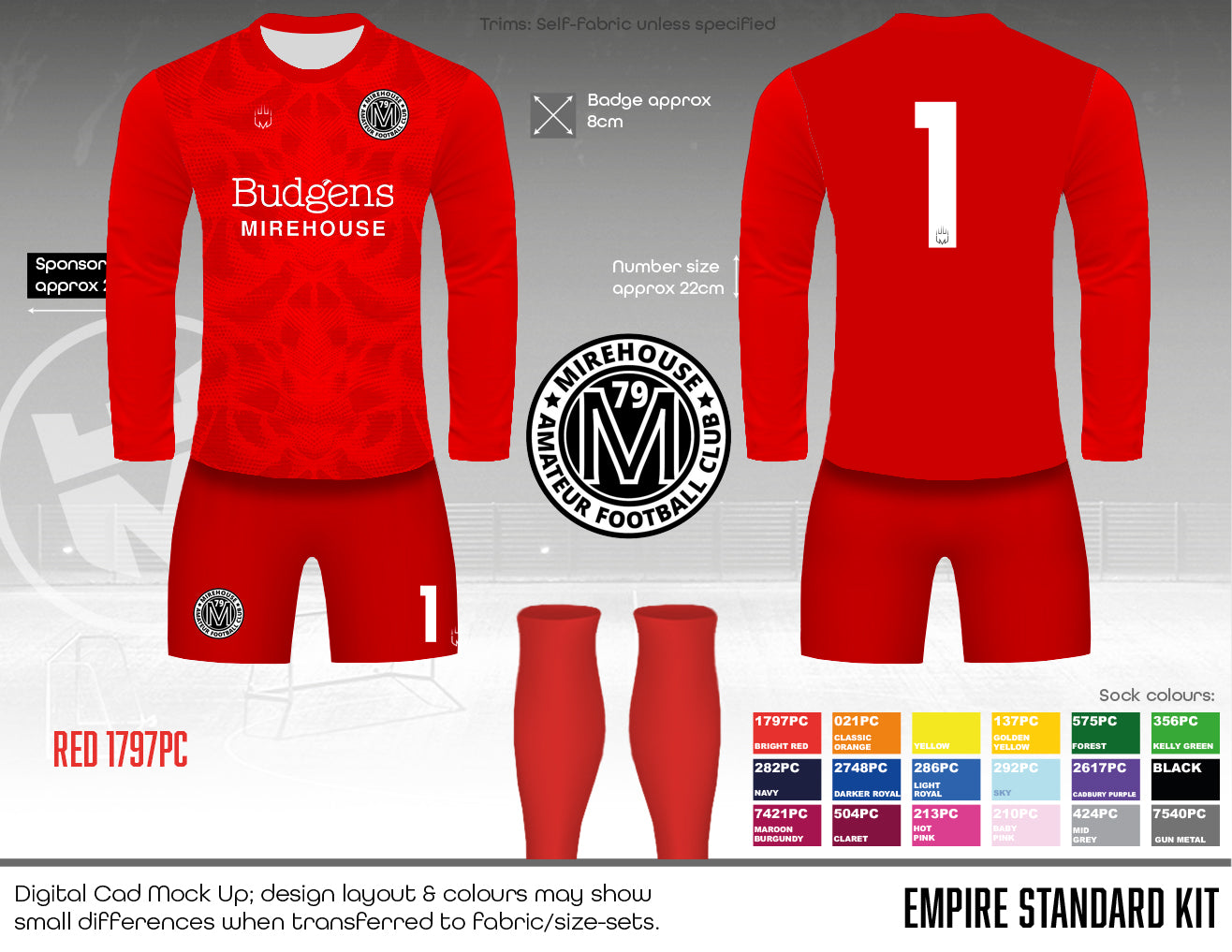 Mirehouse afc - GK Kit (Budgens)(Fabric A)