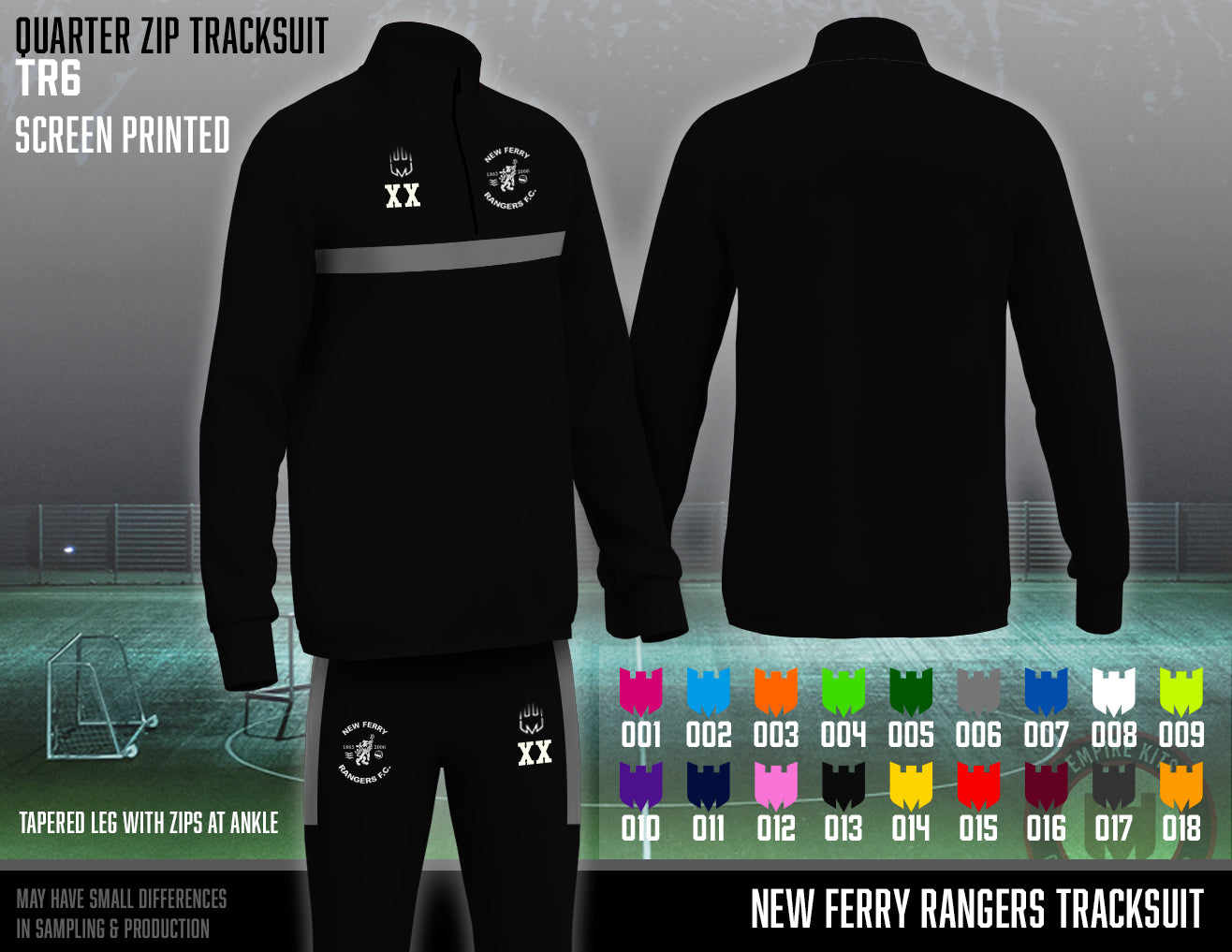 New Ferry Rangers - 1/4 Zip Tracksuit