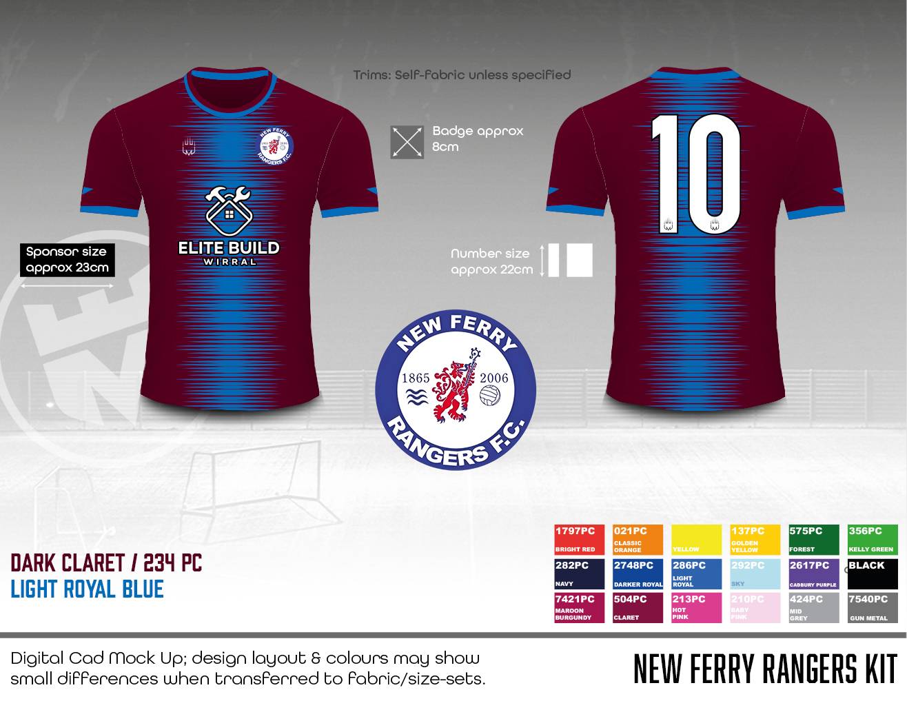New Ferry Rangers - Training shirt (Fabric B)