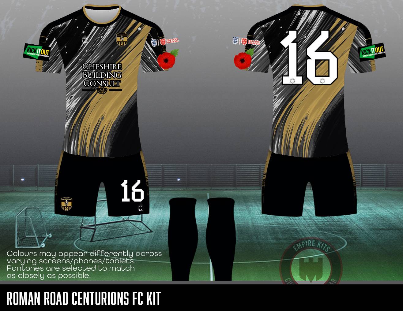 Roman Road Centurions FC - Home Kit (Chesire Building)