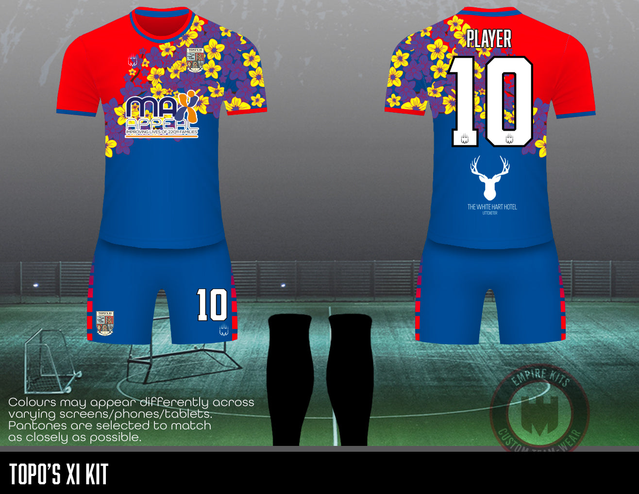 Topo’s XI - Red and royal blue