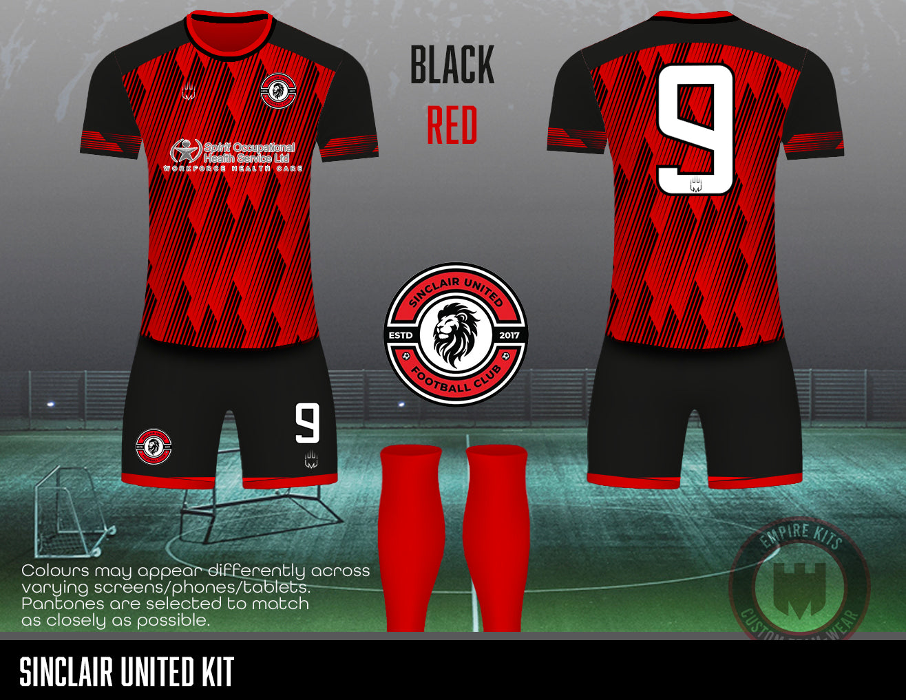 Sinclair United FC - Home Kit (U15 MJPL -red)