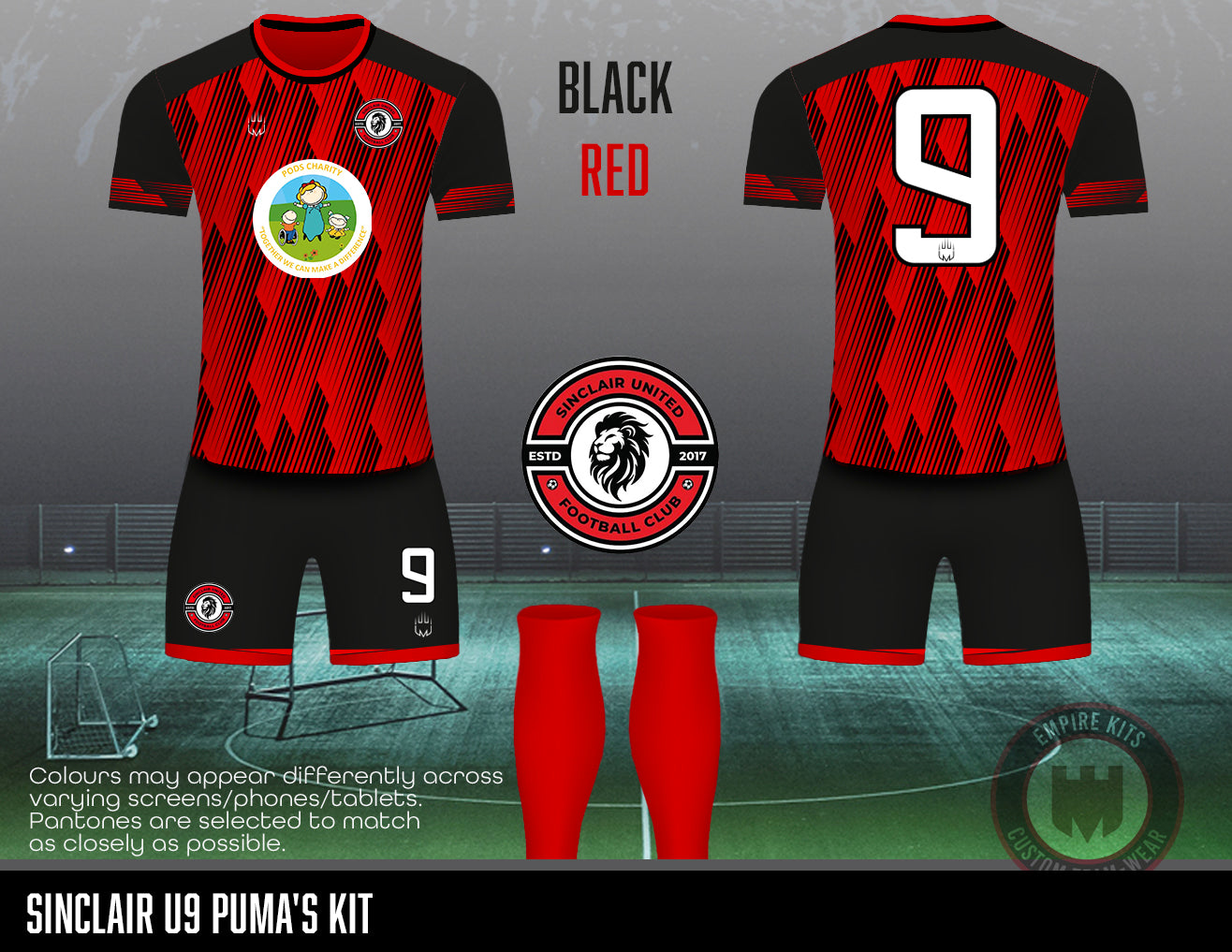 Sinclair United FC - Home Kit (U9 Puma's -red)