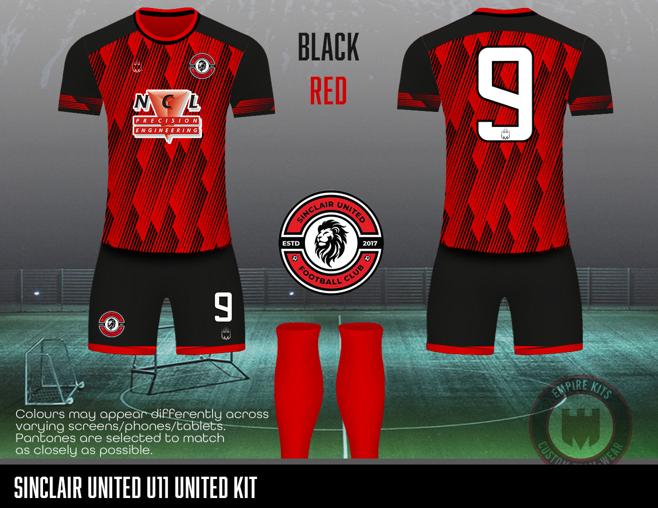 Sinclair United FC - Home Kit (U11 United -red)