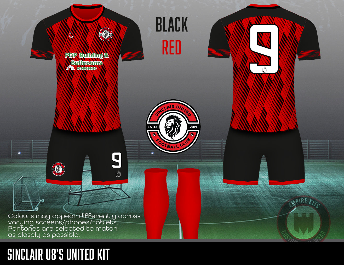 Sinclair United FC - Home Kit (U8's United -red)