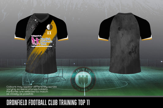 DRONFIELD FOOTBALL CLUB (MEN) - TRAINING TOP 11 (The Sick Children's Trust Sponsor)