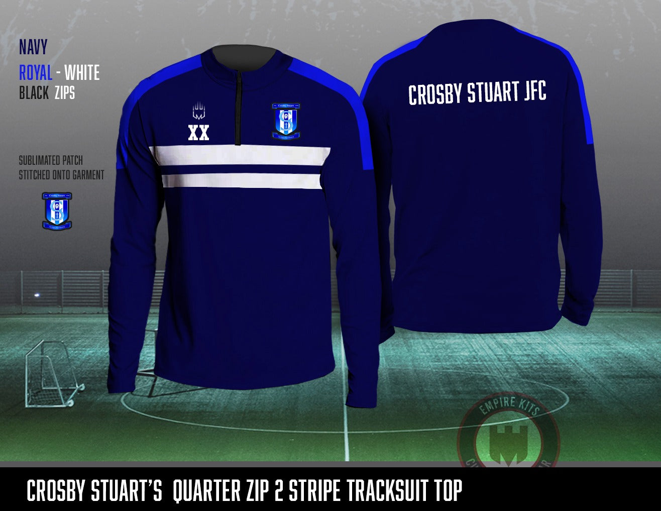 Crosby Stuart JFC 1/4 Zip Tracksuit Top