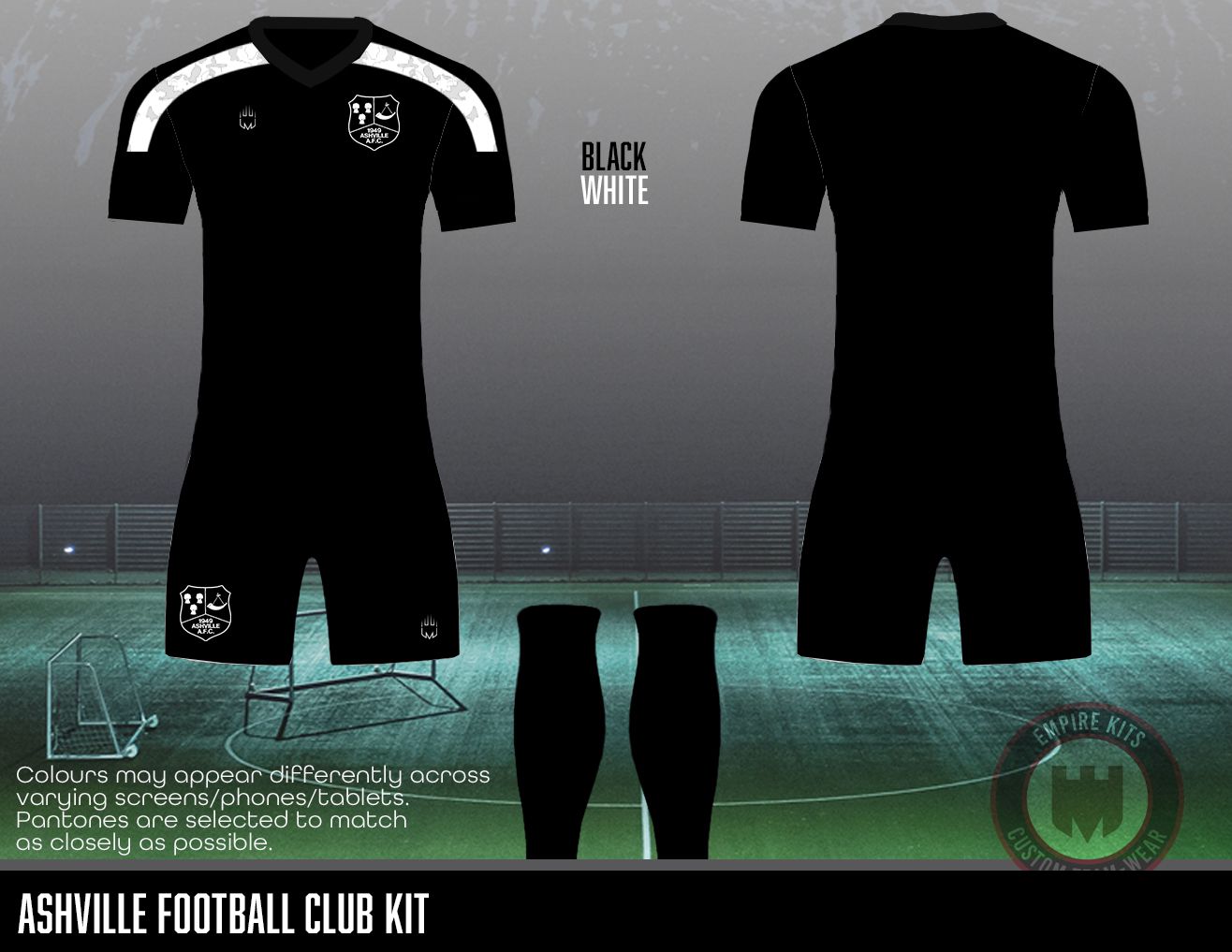 Ashville Football Club black kit