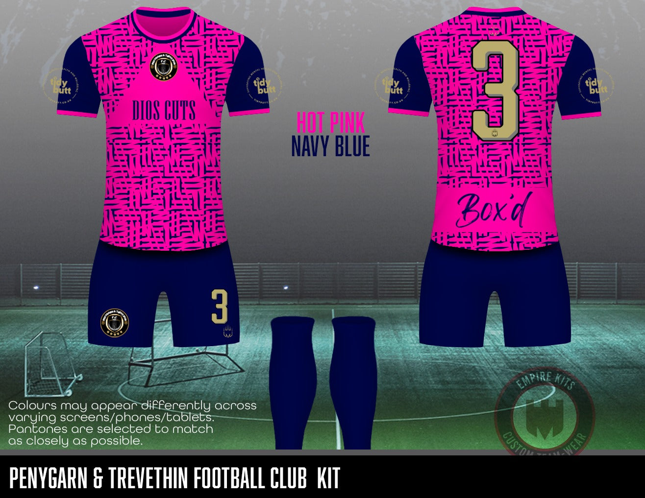 Penygarn Trevethin FC - Men’s mental health awareness kit (fabric A)