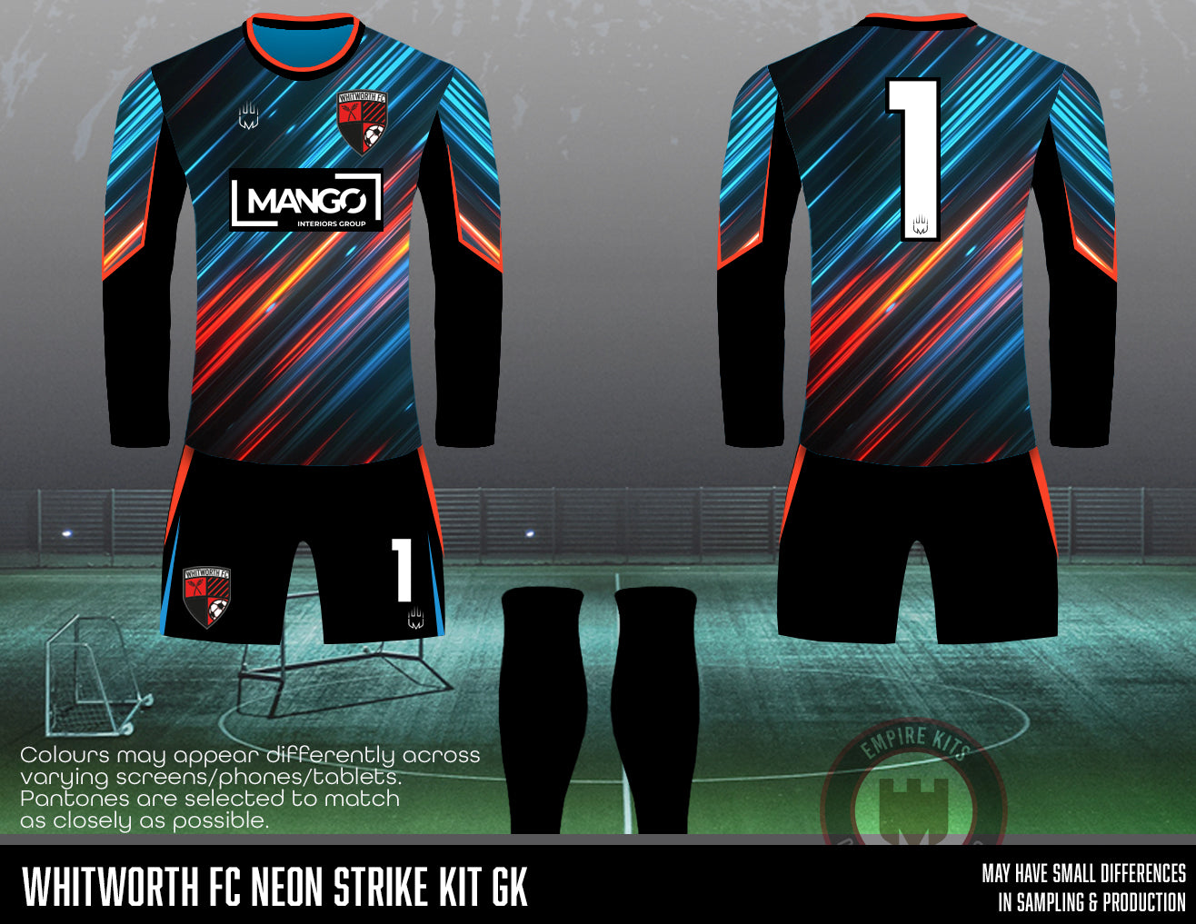 Whitworth FC - GK Kit (MANGO) - Fabric A