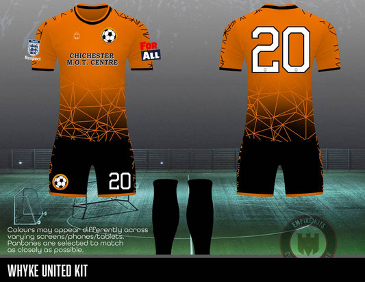 Whyke United - REPLACEMENT KIT (CHICHESTER M.O.T CENTRE Sponsor)