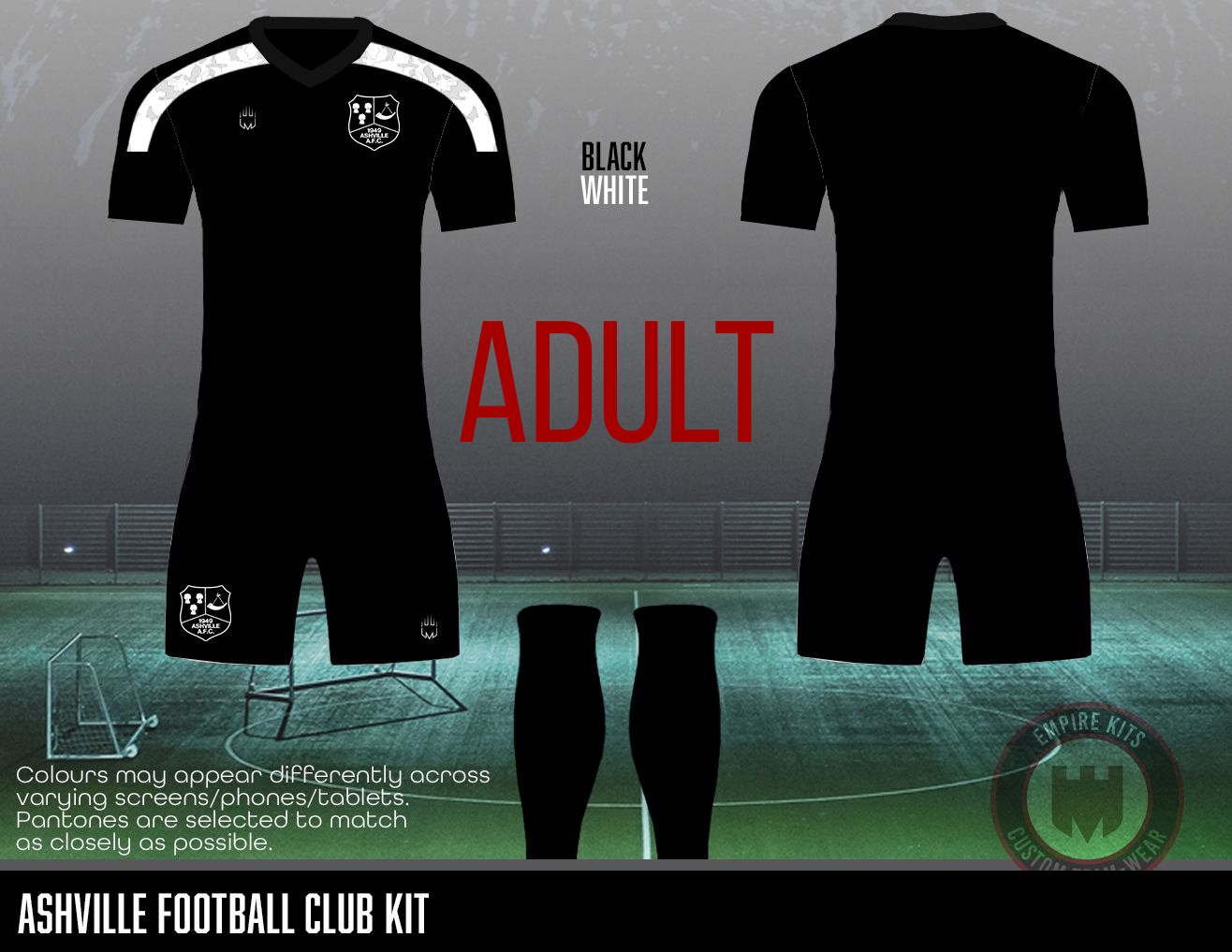 Ashville Football Club black kit - Adult