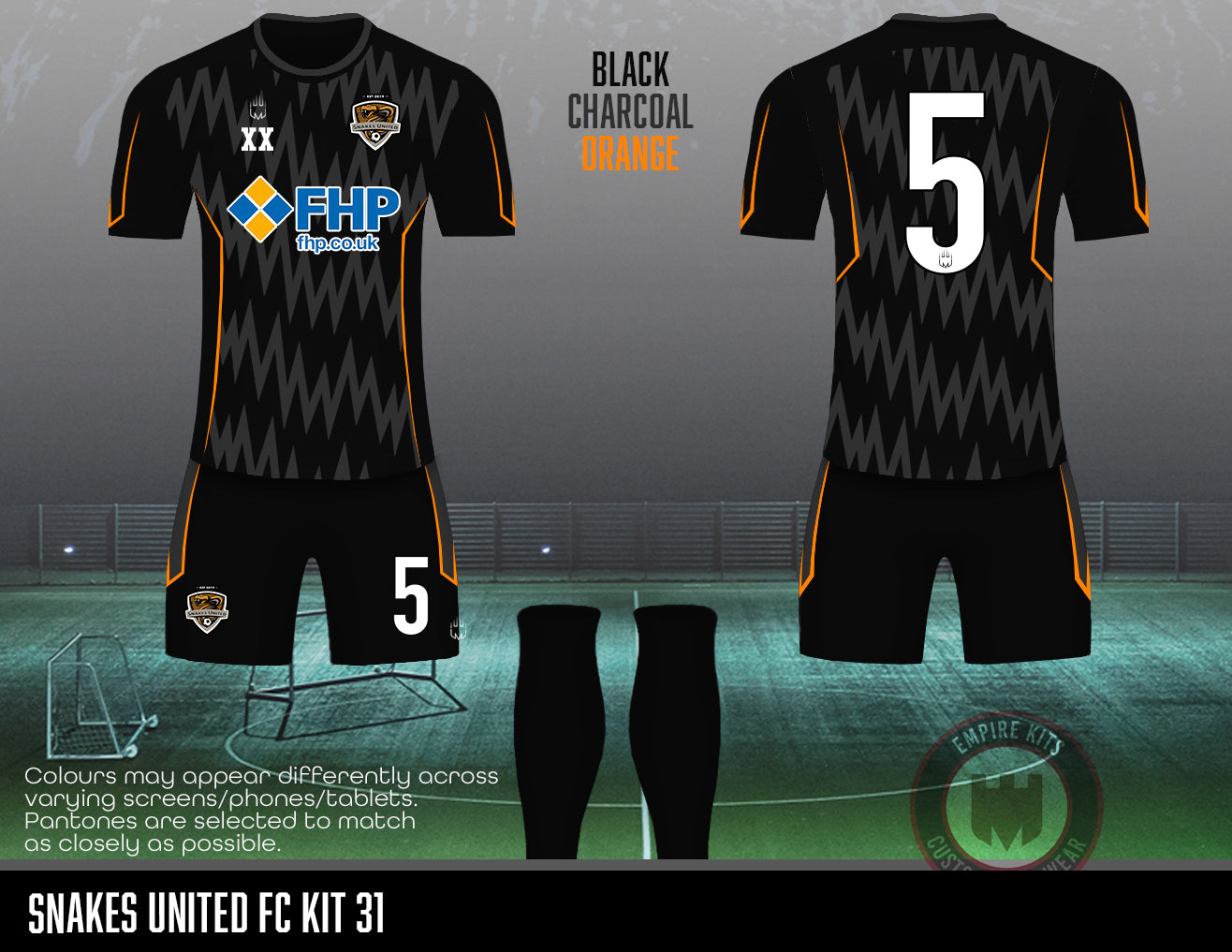 Snakes United FC - Outfiled Kit (charcoal black #31)