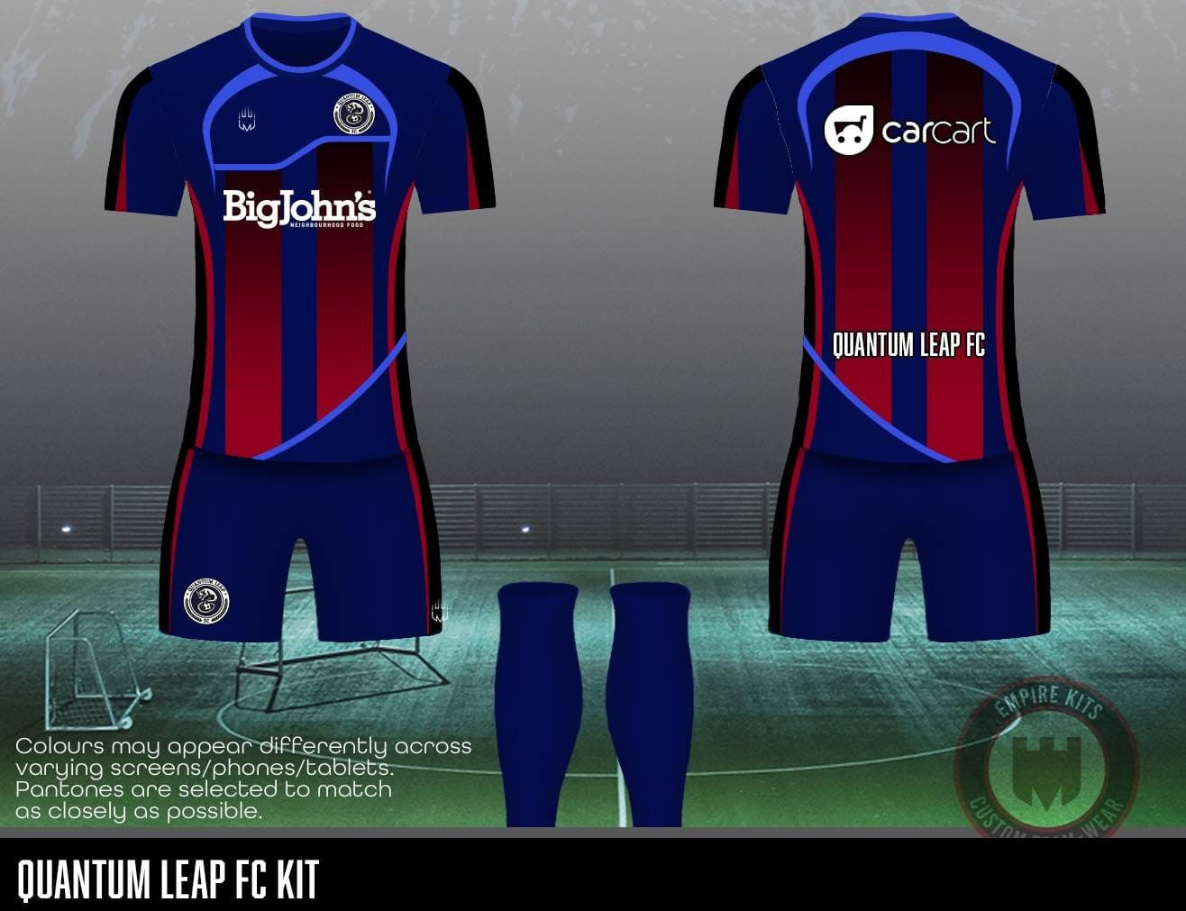 Quantum Leap FC - kit (navy blue red) - Fabric B
