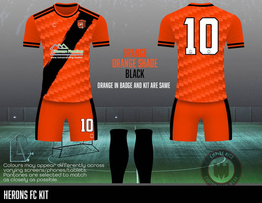 Herons FC Kit (Roman Roofing Orange)