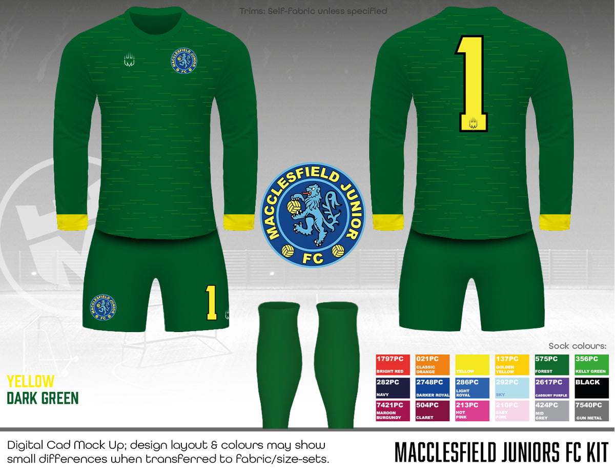 Macclesfield Juniors Fc GK Kit (Fabric A)