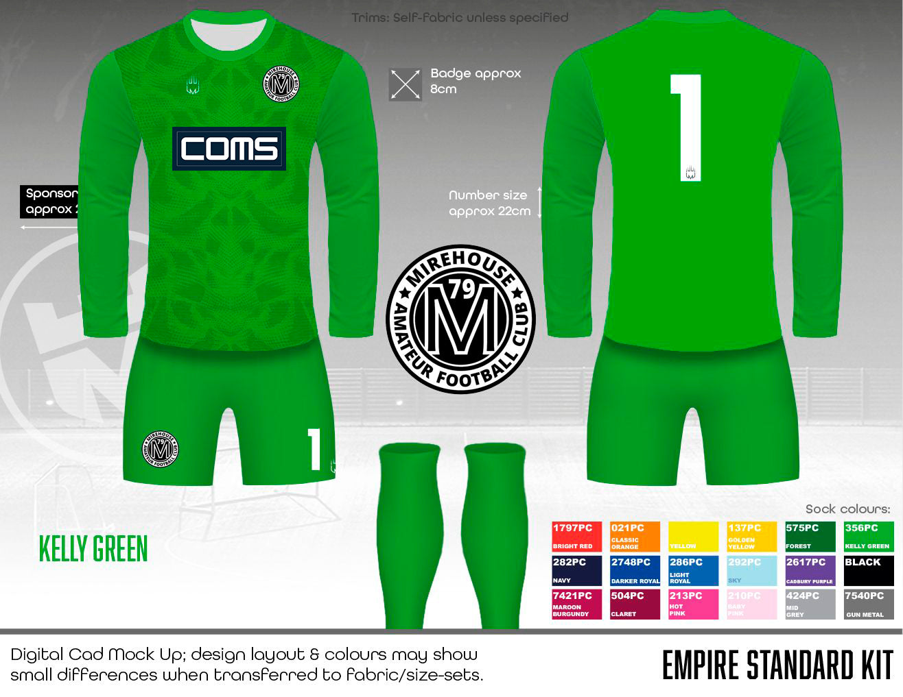 Mirehouse afc - GK Kit (Coms)(Fabric A)
