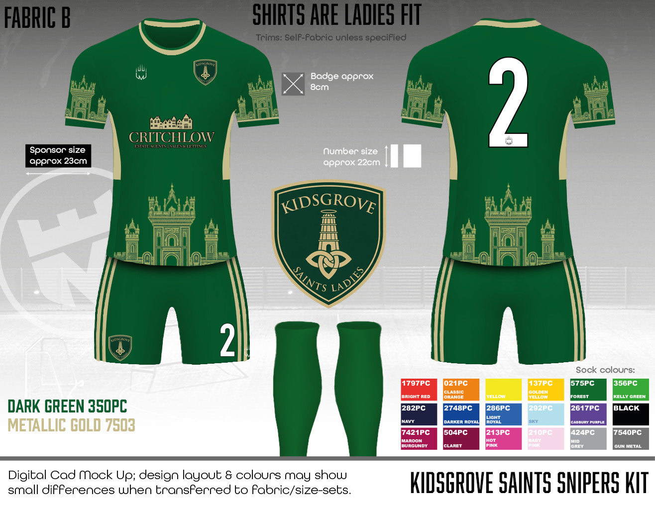 Kidsgrove Saints Snipers - Home Kit (Fabric B)