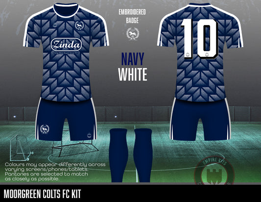 MOORGREEN COLTS FC - Training kit (Zinda/embroidered)