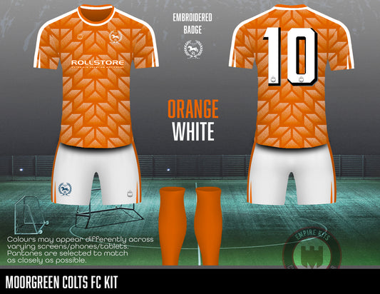 MOORGREEN COLTS FC - Training kit (orange/embroidered)