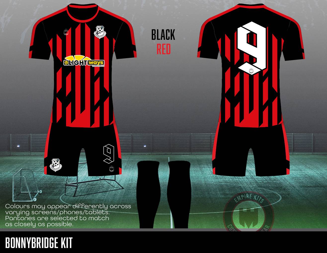 Bonnybridge - Kit (black and red) - Fabric A
