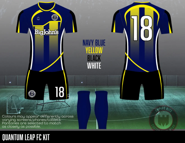 Quantum Leap FC  - kit (navy blue yellow) - Fabric B
