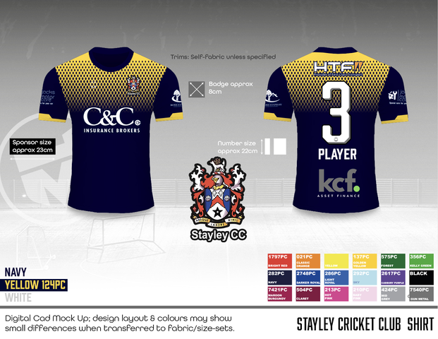Stayley Cricket Club - jersey (navy blue/player) - Fabric A