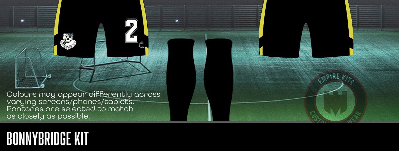 Bonnybridge -  Shorts (black and yellow)