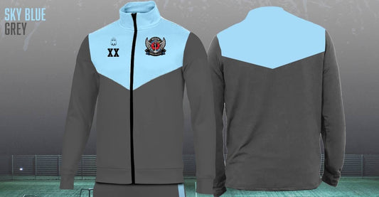 Wigan Armed Forces FC - Full Zip Tracksuit top (blue grey)