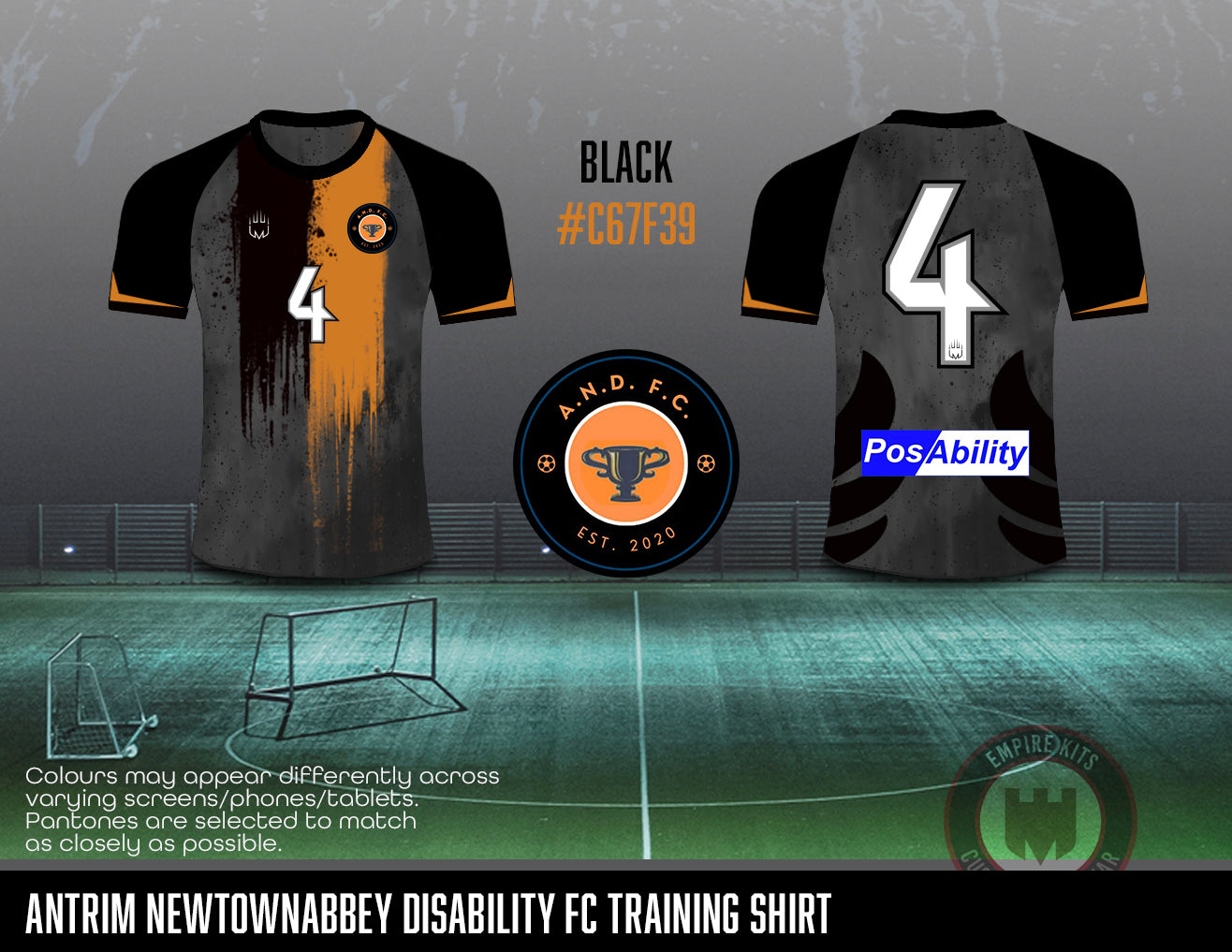 Antrim Newtownabbey Disability FC - training shirt