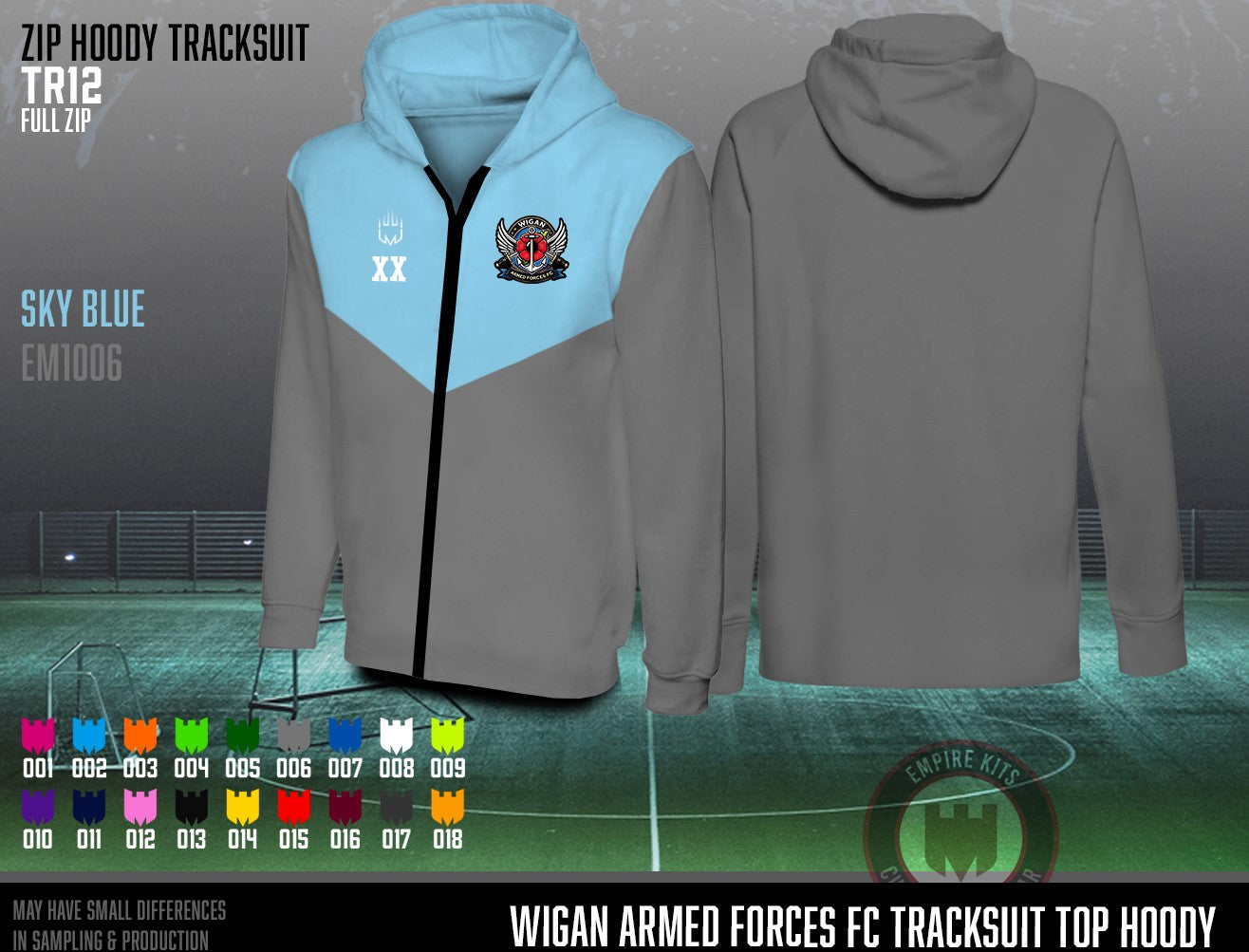 Wigan armed forces fc - Hooded Tracksuit top