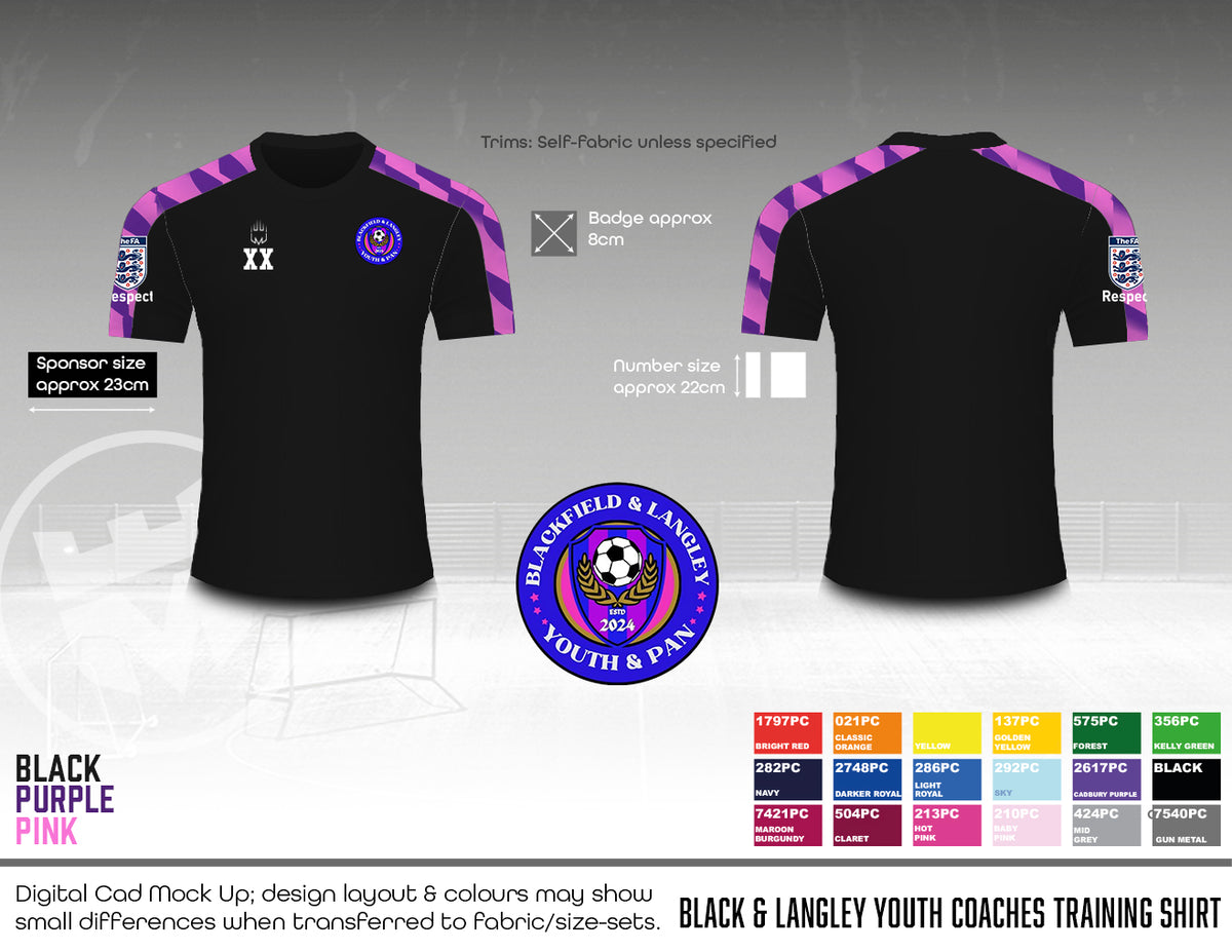 Blackfield & Langley Youth & Pan - Training shirt (Fabric B)