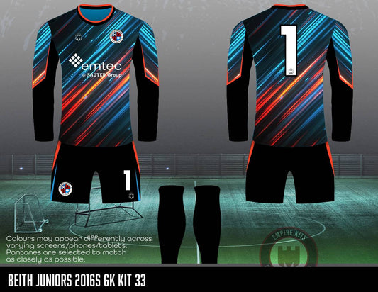 Beith Juniors 2016s - REPLACEMENT GK KIT (Neon Strike)