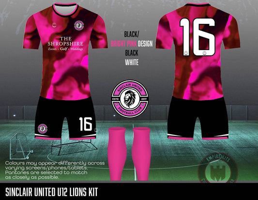 Sinclair United FC - Home Kit (U12 Lions -pink)