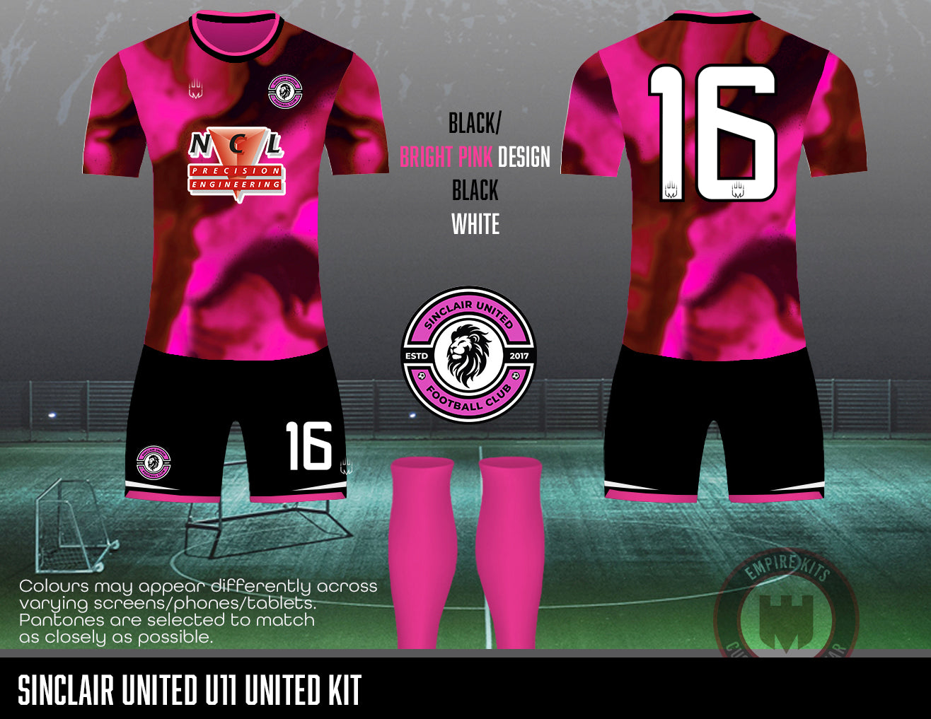 Sinclair United FC - Home Kit (U11 United -pink)
