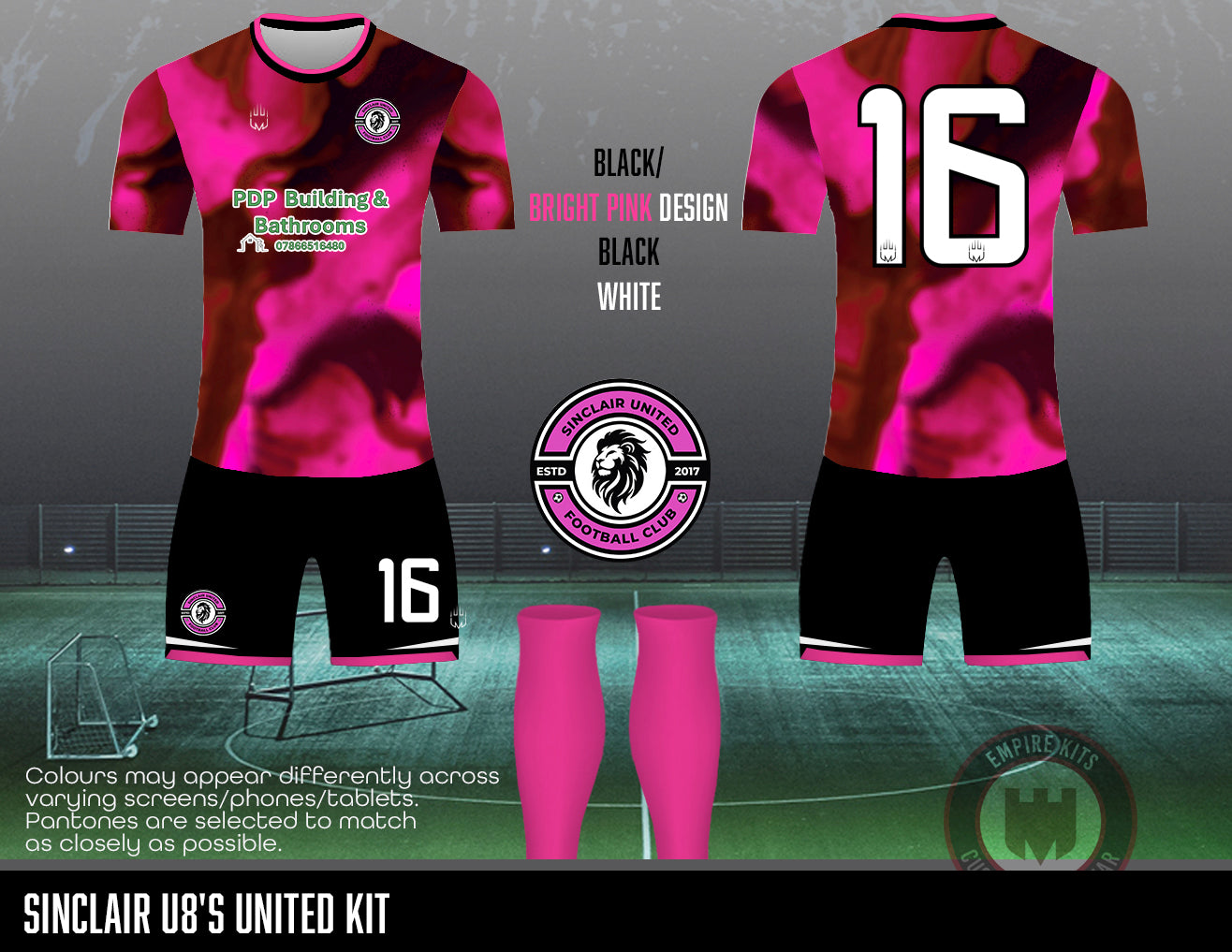 Sinclair United FC - Home Kit (U8's -pink)