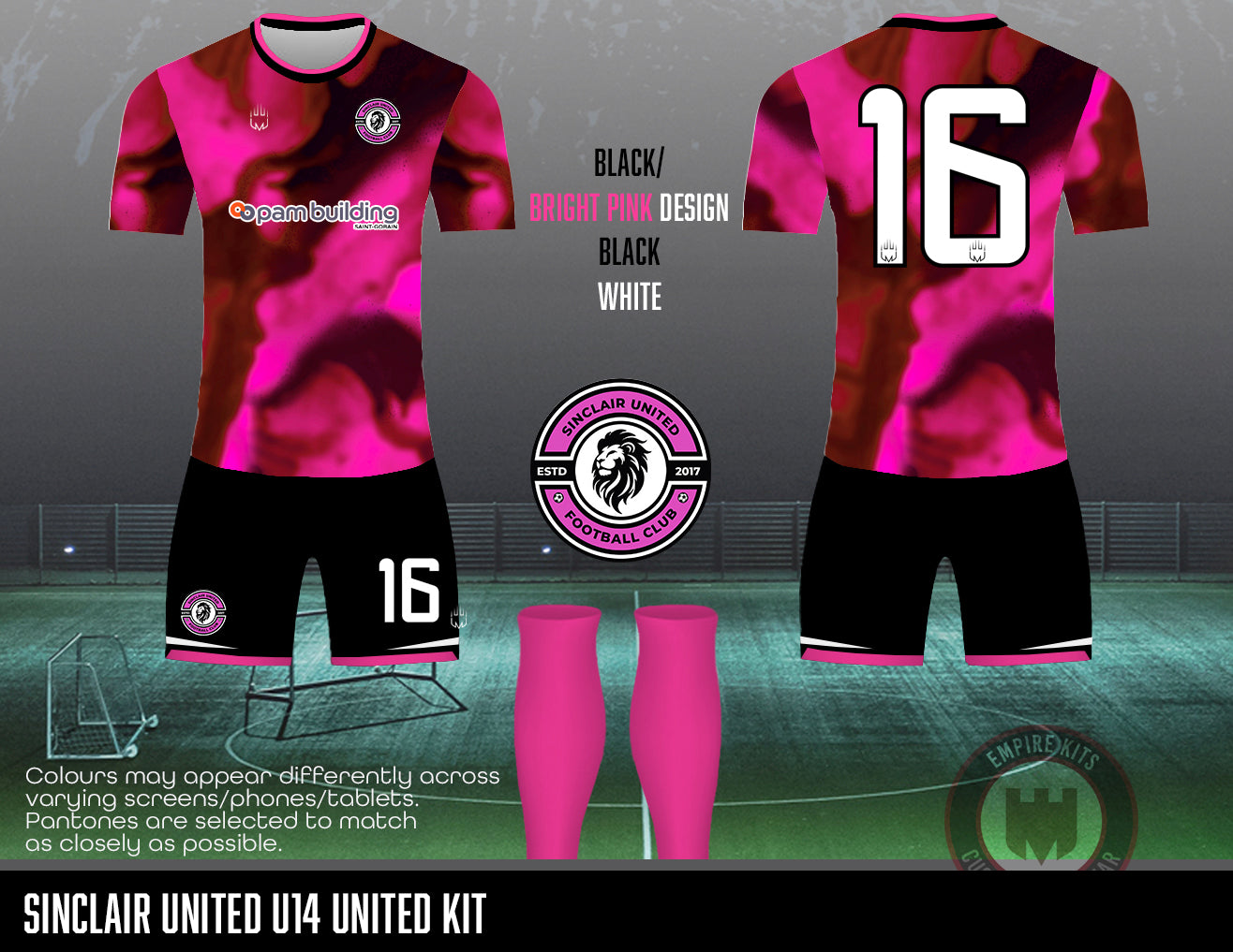 Sinclair United FC - Home Kit (U14 United -pink)