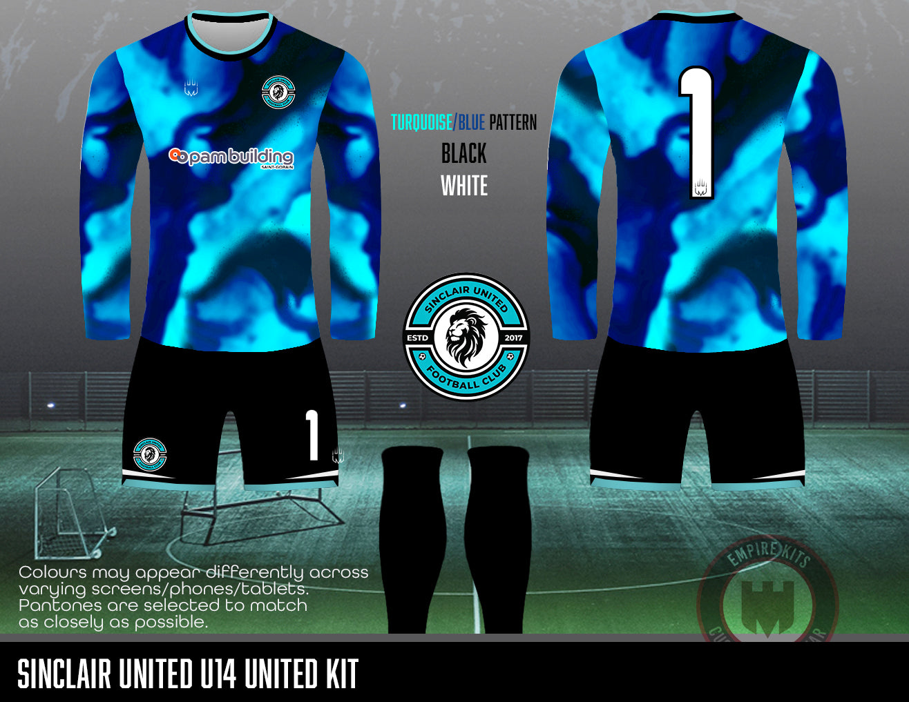 Sinclair United FC - GK Kit (U14 United - Turquoise)
