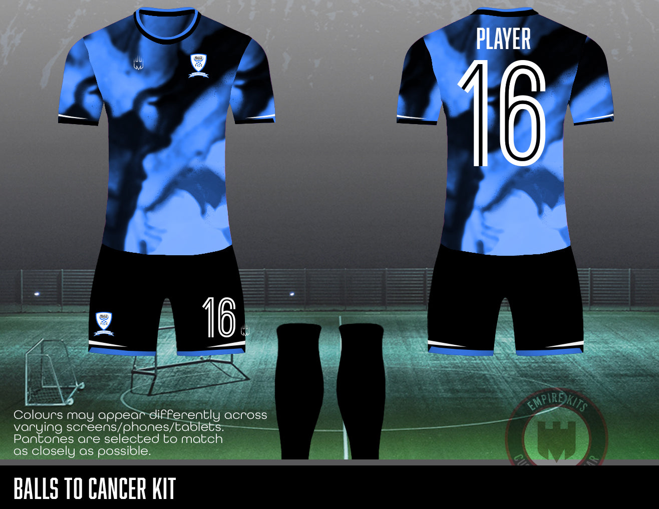 Balls To Cancer - Home Kit (blue) - Fabric A