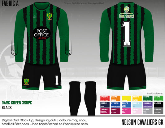 Nelson Cavaliers AFC - REPLACEMENT Gk KIT - Fabric A