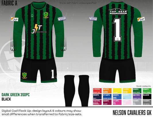 Nelson Cavaliers AFC - REPLACEMENT Gk KIT - Fabric A