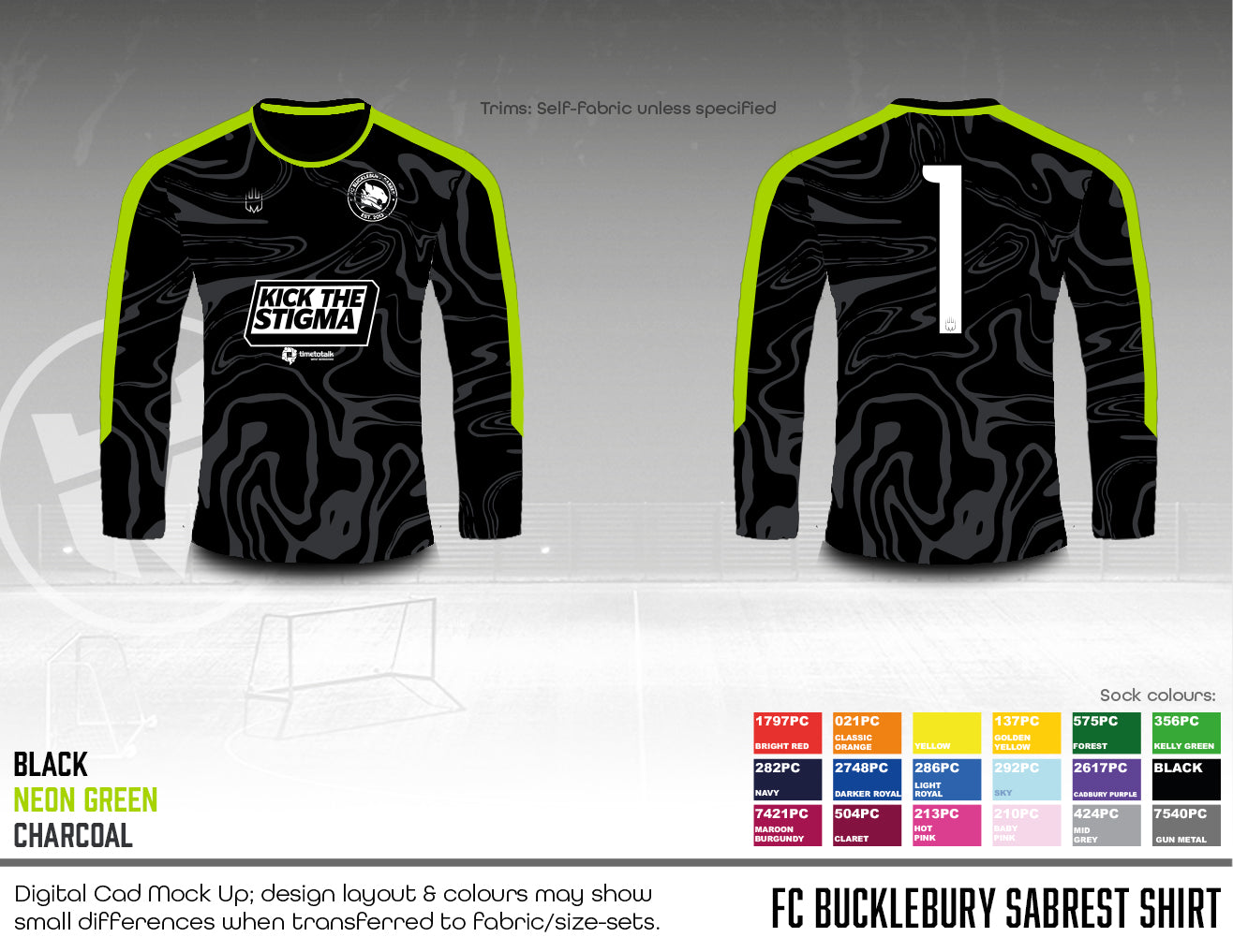 Bucklebury Sabres FC - GK top (Balck)