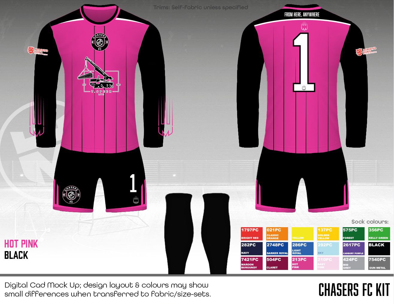 Chasers FC - Pink GK 26/27 season - Fabric B